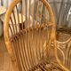 Smoked glass rattan table + chairs