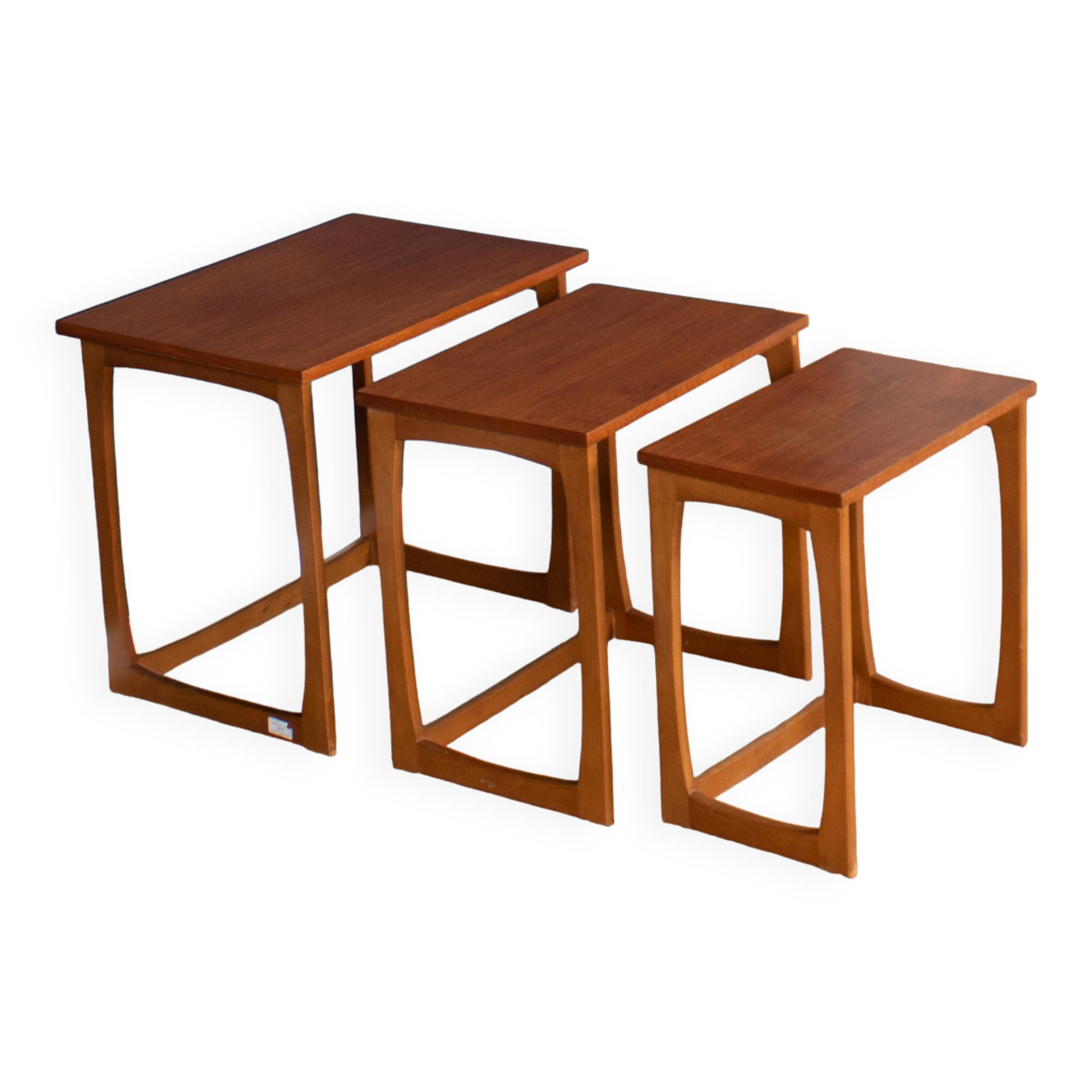 Retro teak 1960s mid century nest of tables coffee tables