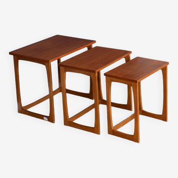 Retro teak 1960s mid century nest of tables coffee tables