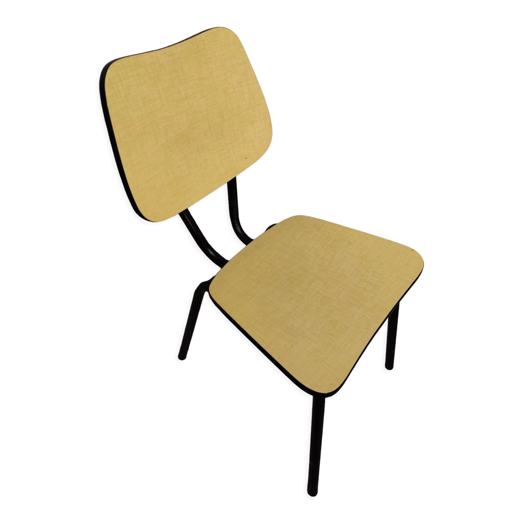 Yellow formica chair 1960