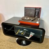 Side table with tulip base in chrome