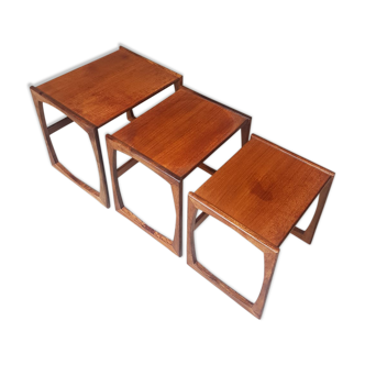 Nest of tables in teak - 60s