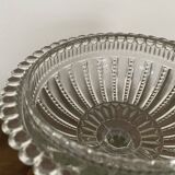 Bonbonniere, drageoire, sugar bowl in vintage molded and cut crystal