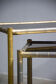Pair of brassed coffee tables bamboo vintage 1970'