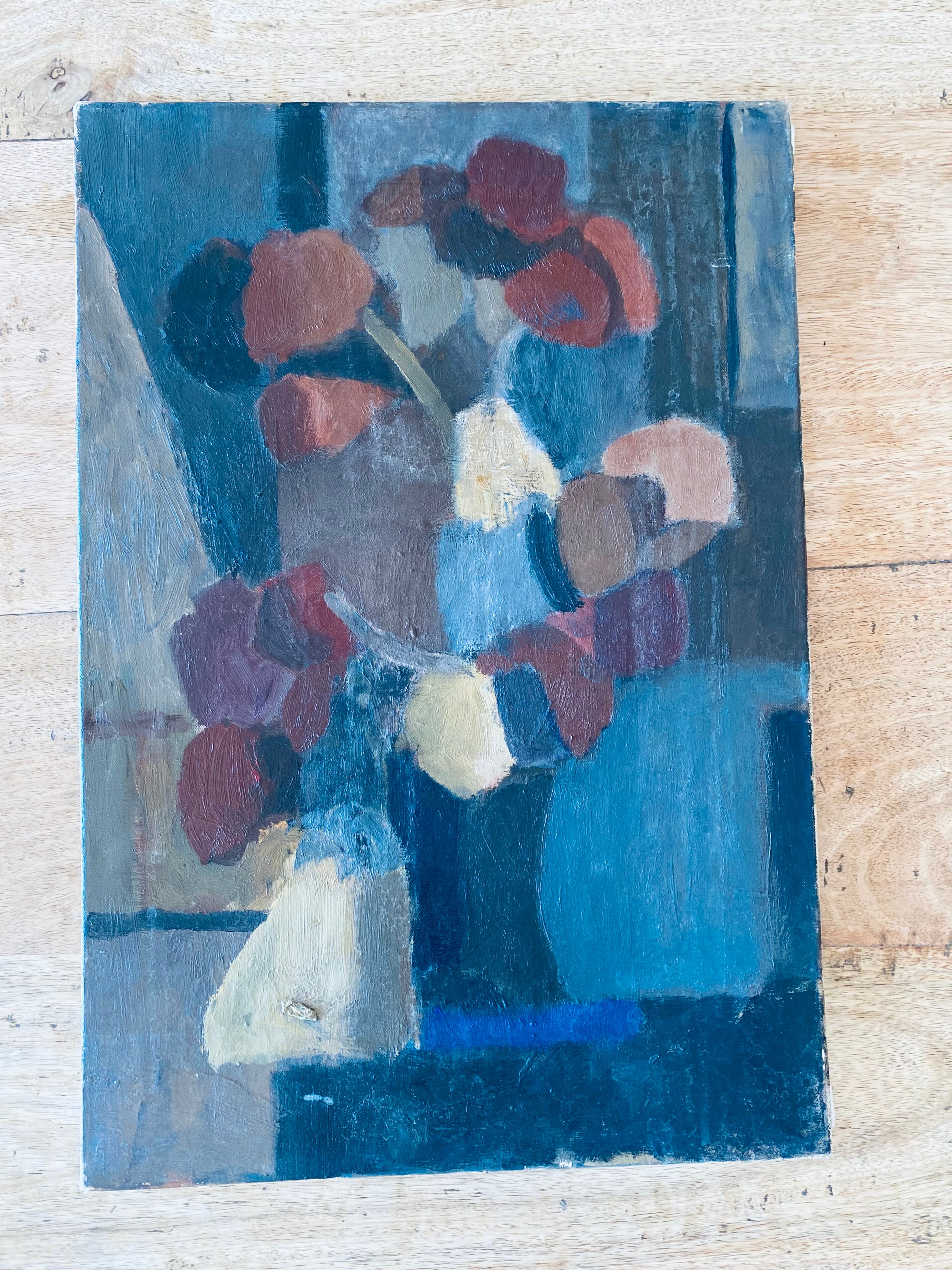 Oil on canvas stylized bouquet