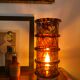 Vintage blown glass lamp "tortoiseshells"