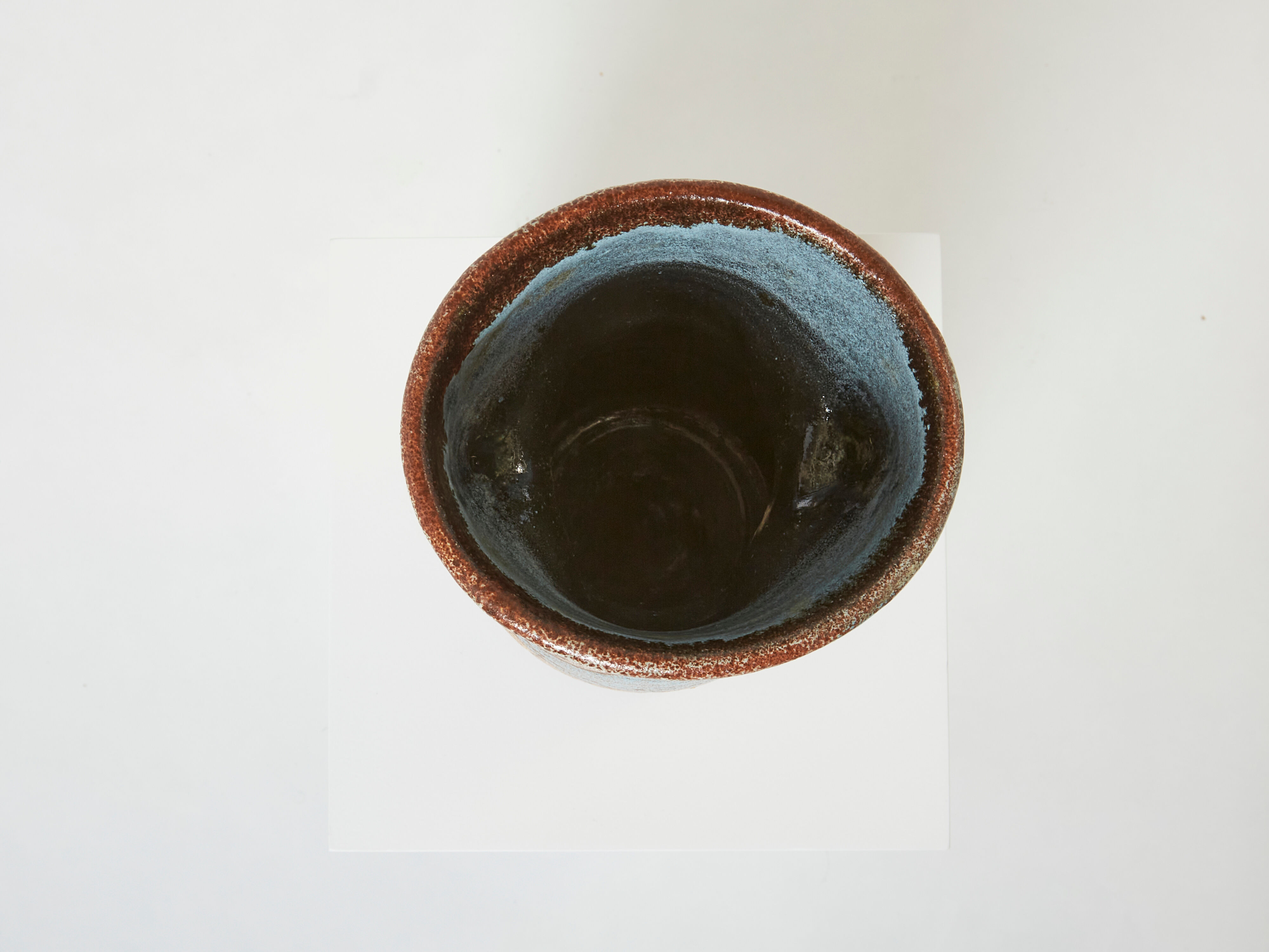 Rare glazed ceramic vase signed Accolay Maya collection around 1950