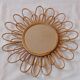 Vintage bamboo mirror 56cm