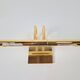 Regency Brass Acrylic Cabinet Lamp by Lumina, 1980s, Set of 3