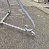 19th century wrought iron garden bistro pedestal table