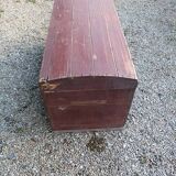 Solid wood trunk box patinated storage box