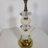 Vintage lamp in marble, glass and brass 1950s