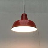 German enamelled pendant lamp from the mid-century by Kaiser Idell / Kaiser Leuchten, 1960s.
