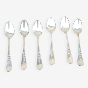 6 teaspoons silver metal cristofle mle canals laurel