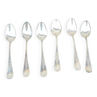 6 teaspoons silver metal cristofle mle canals laurel