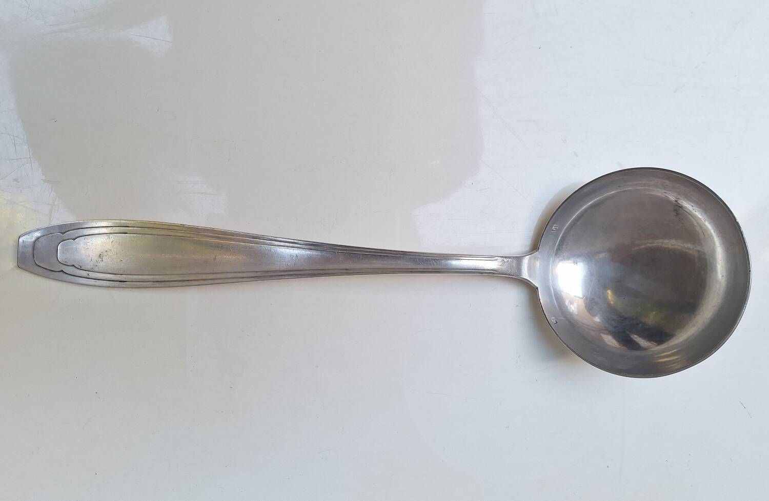Apollo silver-plated metal ladle