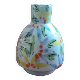 Vintage Italian vase with floral decoration
