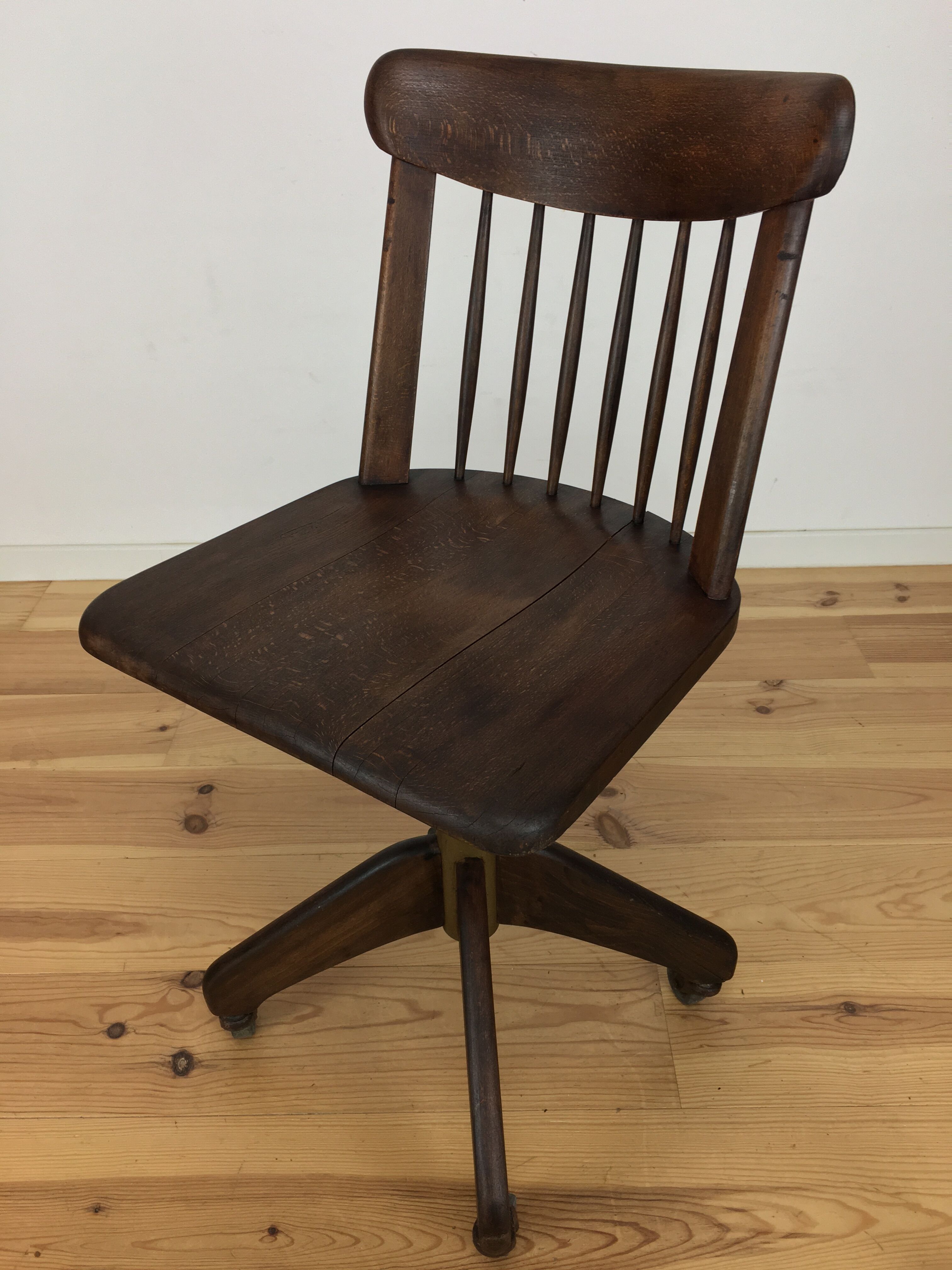 American office chair by Stoll Giroflex, wood