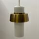 Opale &laiton suspension lampe midcentury par doria, années 1960