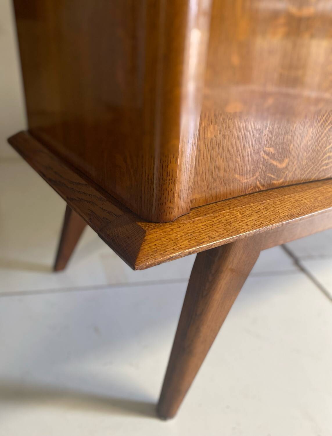 Oak sideboard with compass legs