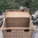 Vintage rattan trunk