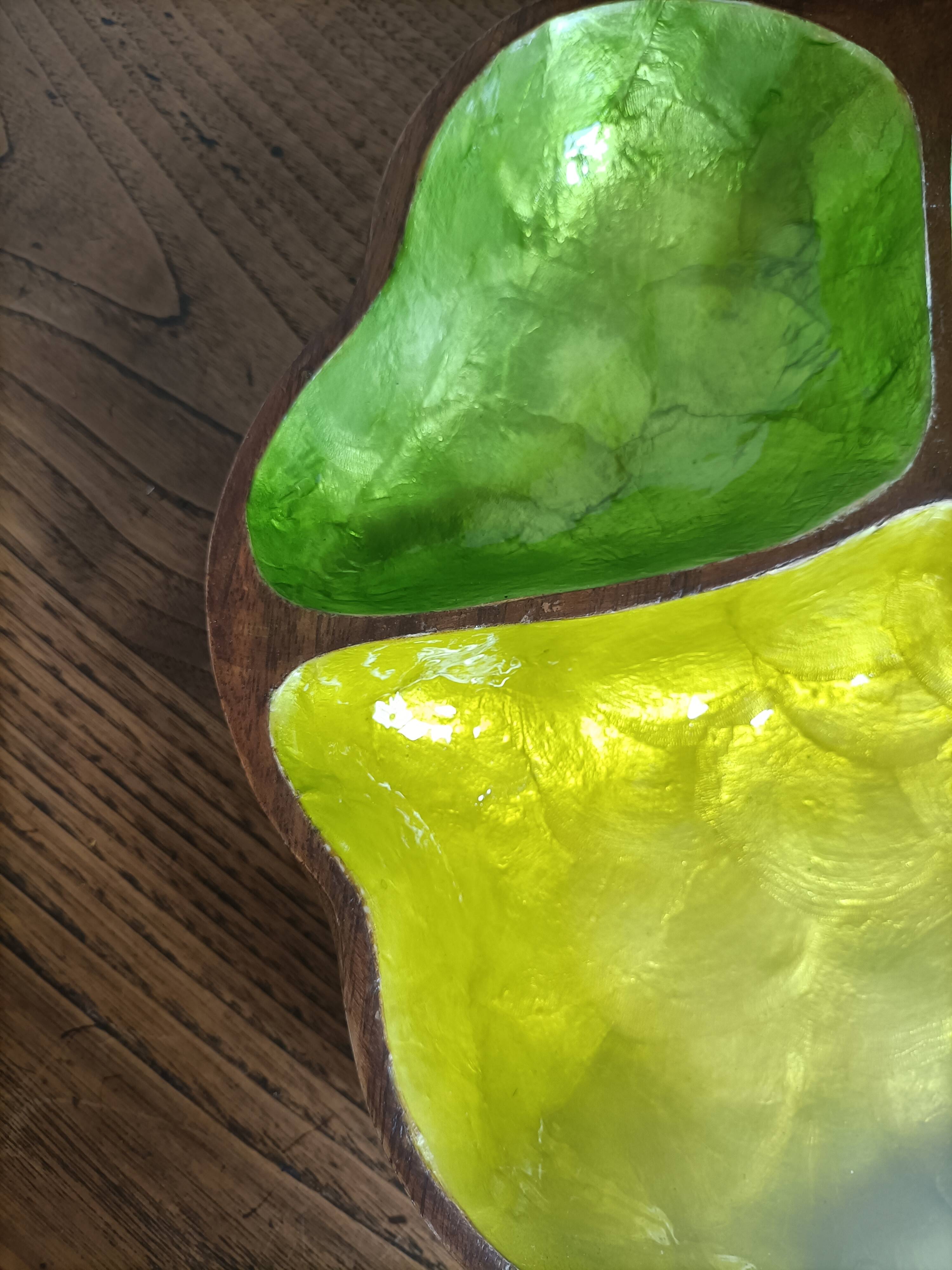 Solid Wood Appetizer Tray with 3 Compartments