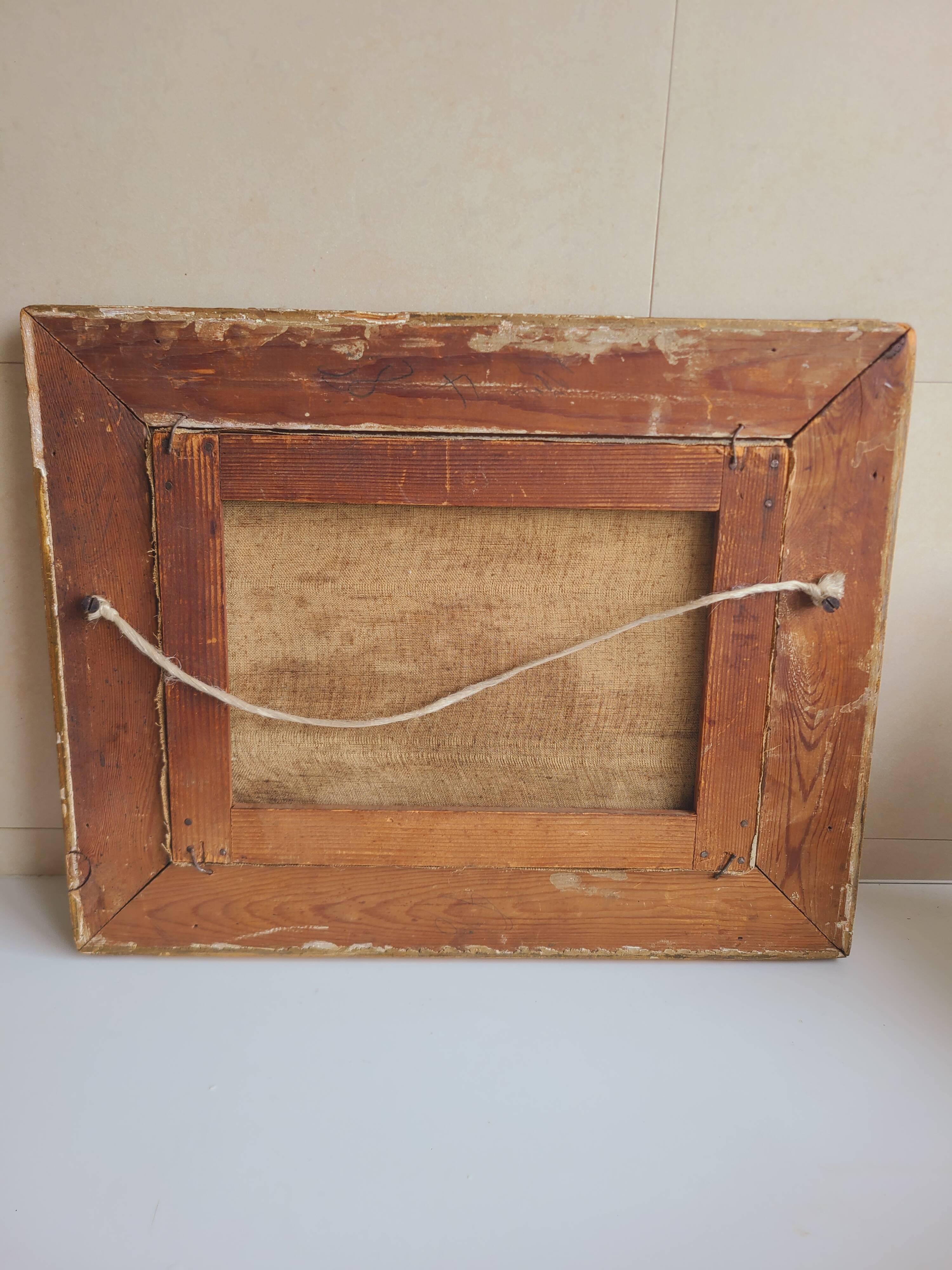 19th-century painting signed Lany. 46 x 37 cm.