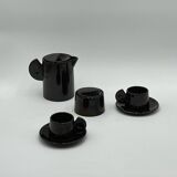Coffee Set in Amaranth Ceramic by Gabbianelli, 1960s
