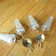 Pair of 1950 glass and brass