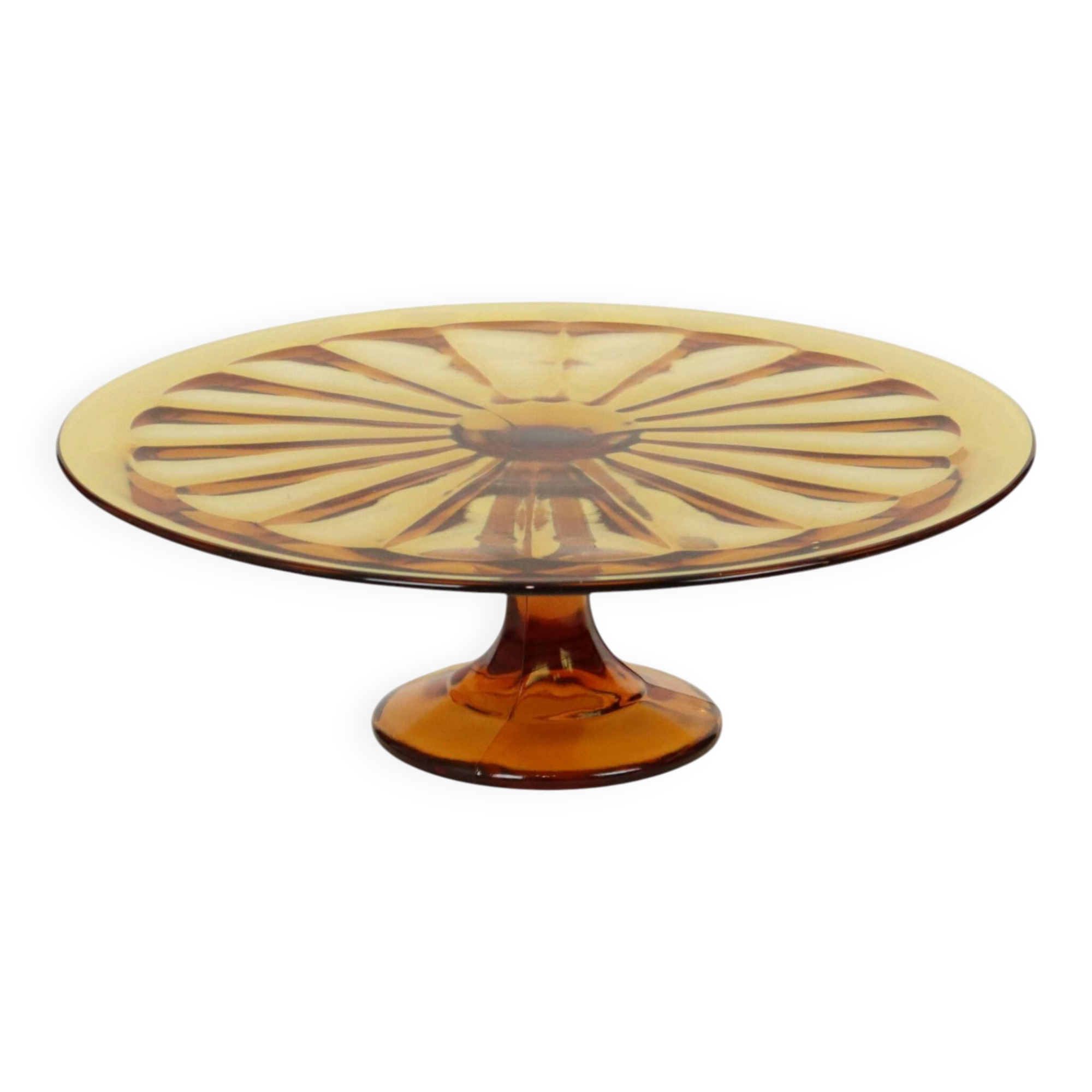 Art Deco Amber Tart Plate Dish Pastry Dish Scailmont