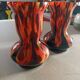 Paire de vase en verre vintage