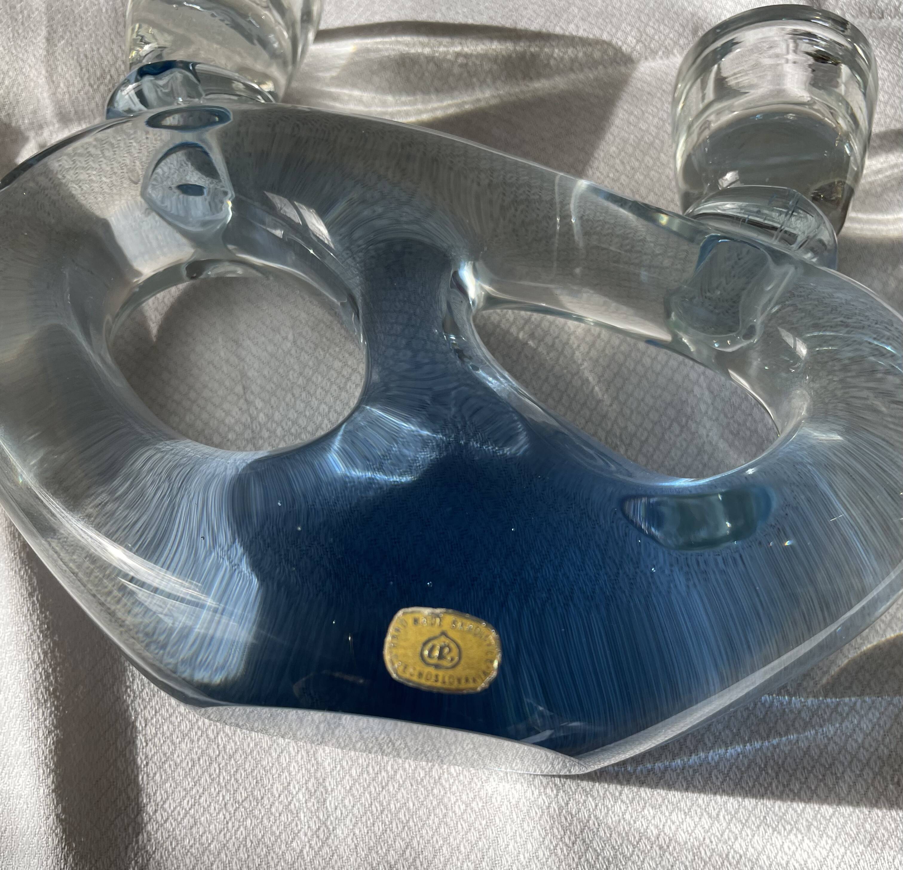 Bohemian crystal candle holders