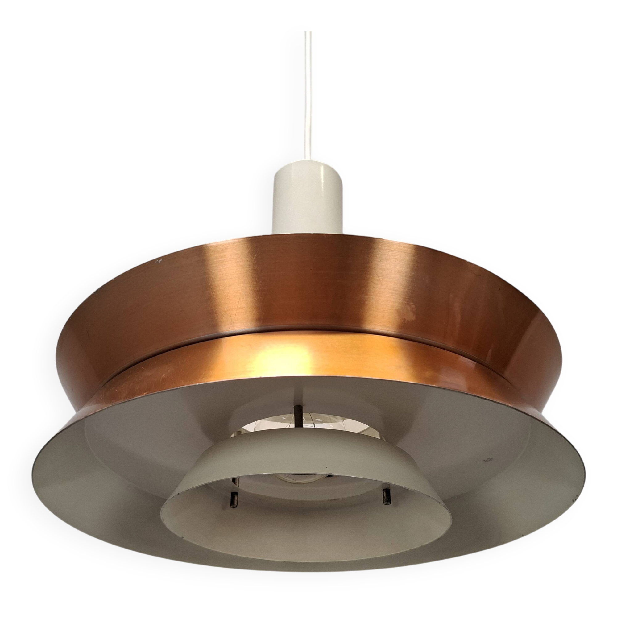 Vintage Danish Brass Pendant Light by Carl Thore for Granhaga, 1960s