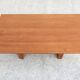 "Scandinavian Low Table "Brutalist", Japandi Style, Solid Teak, 20th Century"