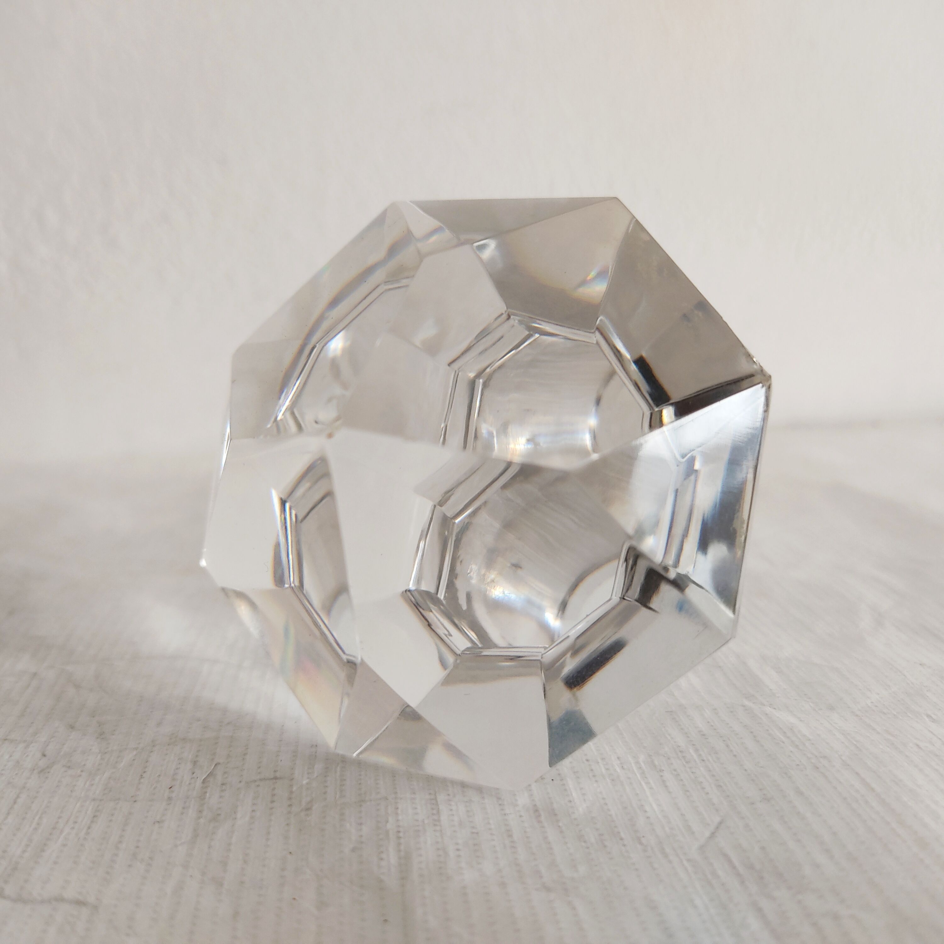 Val Saint Lambert crystal amethyst-coloured carafe