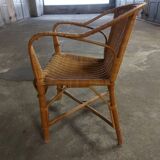 Vintage rattan armchair