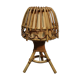 Mushroom rattan tripod lamp 60s