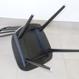 4 black Baumann V5 chairs