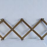 Vintage pine accordion coat rack