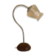 Metal and wood gooseneck table lamp