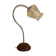 Metal and wood gooseneck table lamp