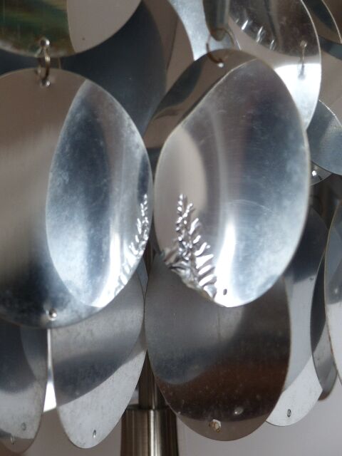 Table lamp silver lozenge and tulip foot, end of the years 70