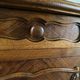 Bedside table / bedside table in veneered wood, molded and carved with foliage Louis XV style