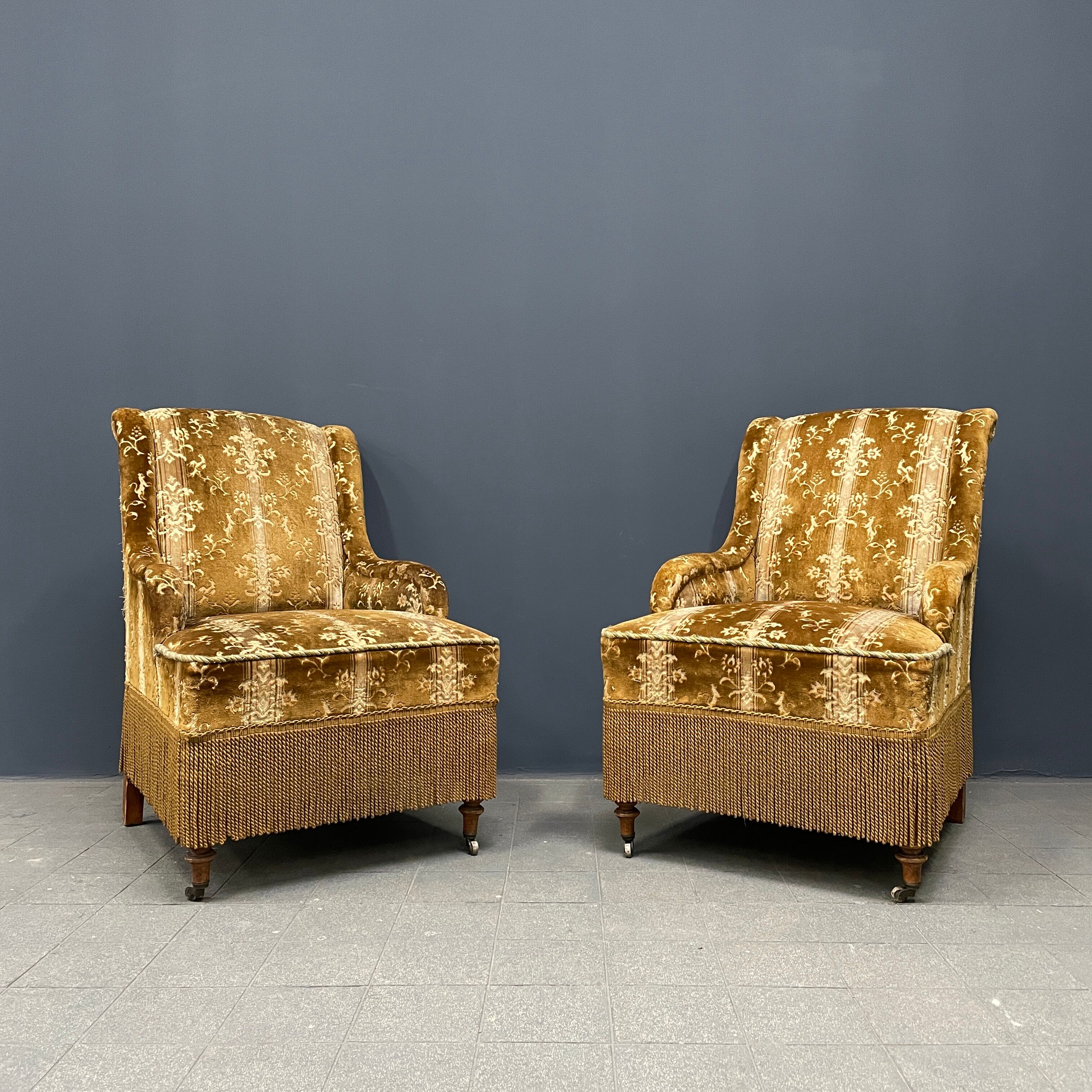 Set of two Victorian ladies armchairs from France 19th century