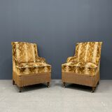 Set of two Victorian ladies armchairs from France 19th century