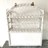 Rattan wall shelf
