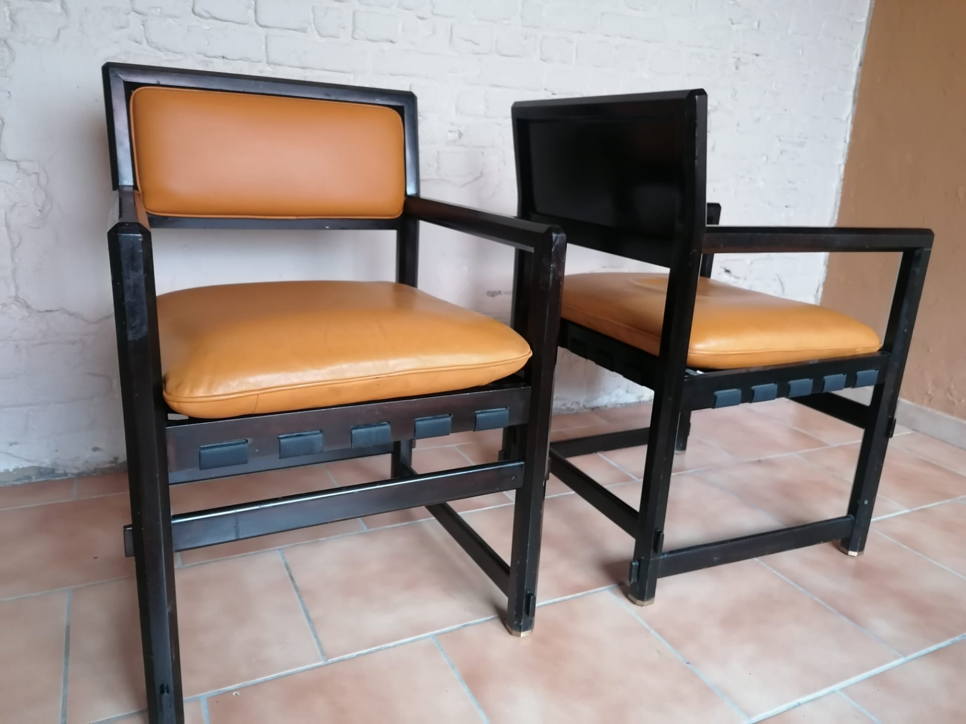 Wooden armchairs, design J.Wormley, Dunbar USA edition