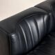 Modular black leather sofa '9000' by Tito Agnoli