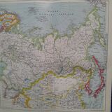 A geographical map from Atlas Quillet year 1925 map: Asia and Russia political map