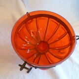 Coupe en verre et fer forge style art deco collector